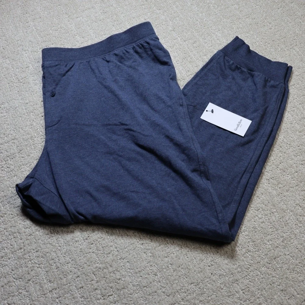 Goodfellow & Co Mens Knit Jogger Tapered Navy Blue Heather XXL NWT